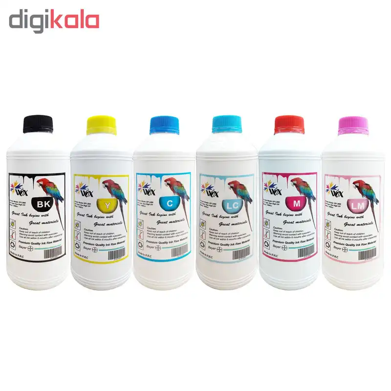 پک کامل 6رنگ جوهر مخزن وکس مدل EP‌S1L یک لیتری