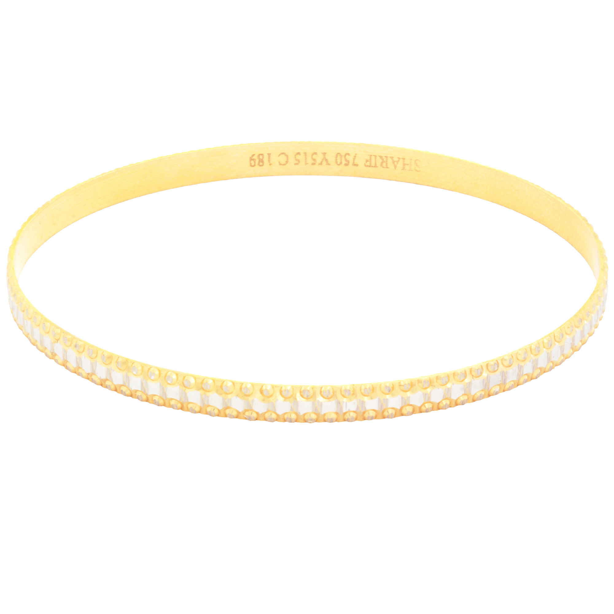 دستبند طلا 18 عیار دخترانه طلای مستجابی مدل تراش کد S2