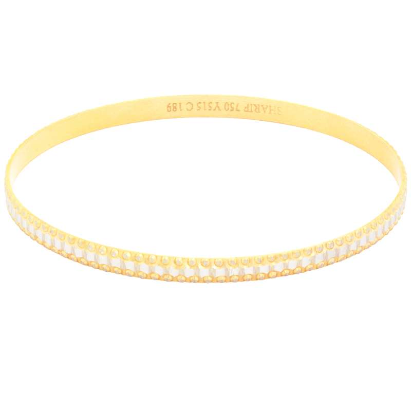 دستبند طلا 18 عیار دخترانه طلای مستجابی مدل تراش کد S2