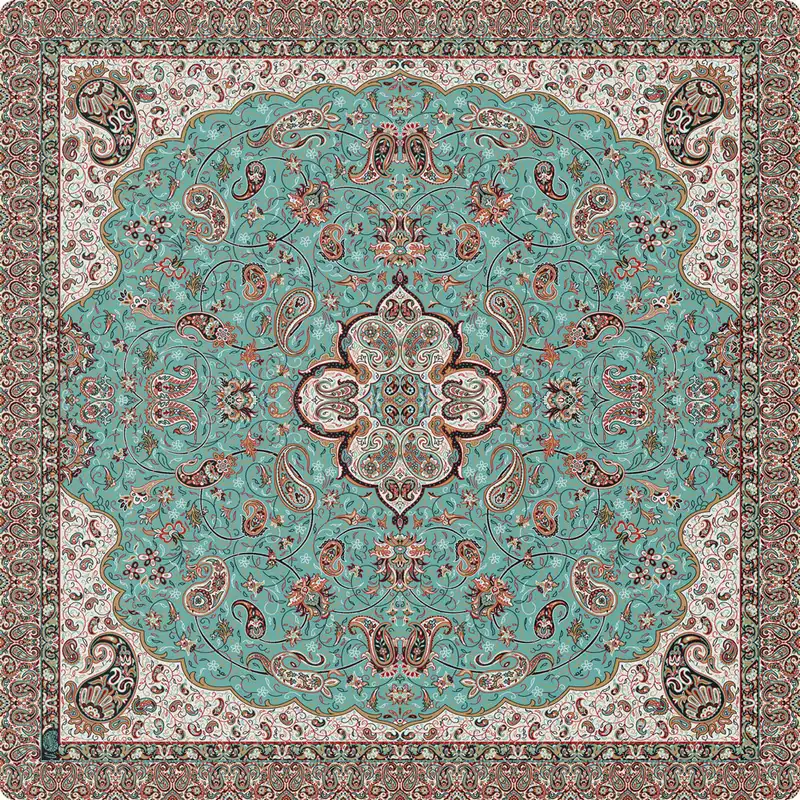 رومیزی ترمه حسینی یزد طرح شاه عباسی کد 617