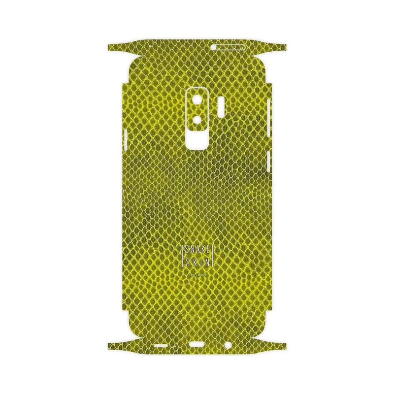 برچسب پوششی ماهوت مدل Yellow Snake Skin-FullSkin مناسب برای گوشی موبایل سامسونگ Galaxy S9 Plus