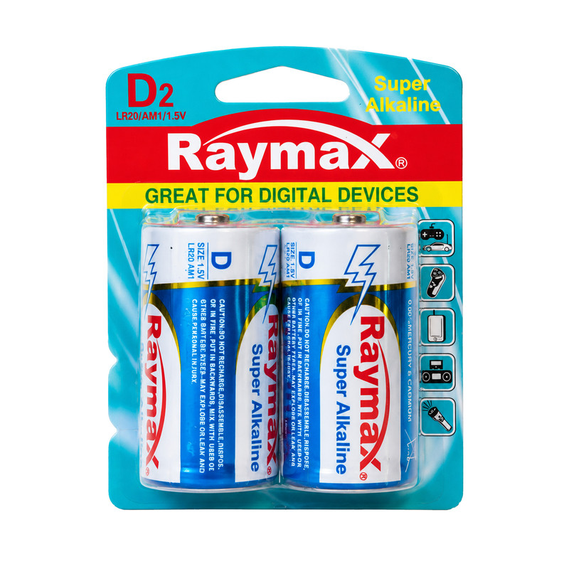 باتری D رایمکس مدل SUPER-ALKALINE بسته 2 عددی