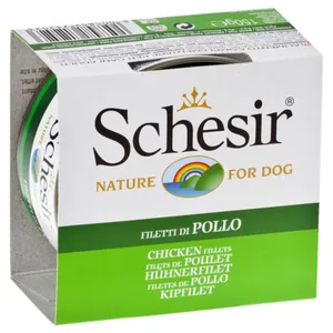 کنسرو غذای سگ شسیر مدل Chicken Fillets-12523 با طعم فیله مرغ وزن 150 گرم