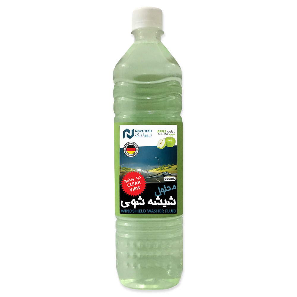 محلول شیشه شوی خودرو نووا تک مدل Clear View حجم 900 میلی لیتر