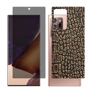 Glass Together model privacy glass screen protector suitable for Samsung Galaxy Note20 Ultra 5G mobile phone with cover sticker on the back of the phone