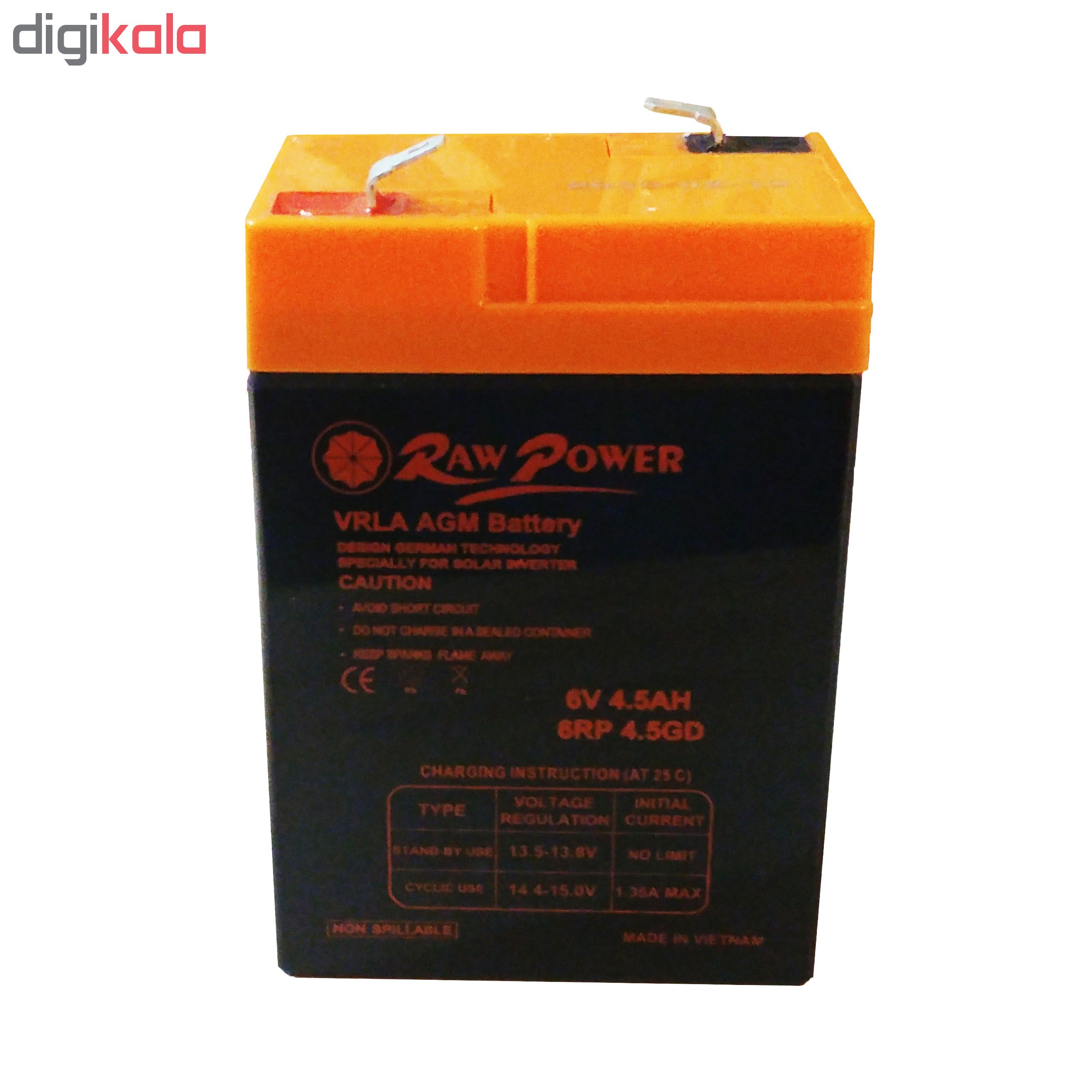 باتری 6 ولت 4.5 آمپر راو پاور مدل BATT-6VRAWP