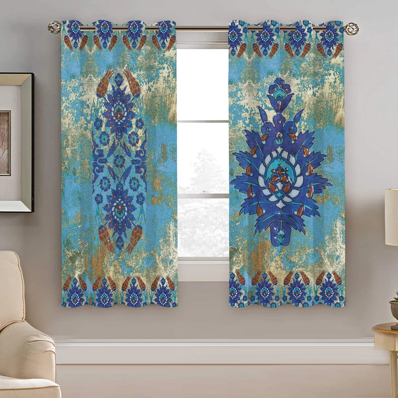 پرده نیروانا طرح سنتی  مدل هازان کد 4744  سایز 140×200 سانتی متر