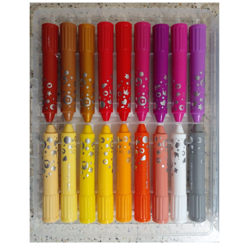 مداد شمعی 36 رنگ طرح silky crayon مدل پیچی