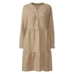 پیراهن یقه هفت زنانه اسمارا مدل Linen8456511