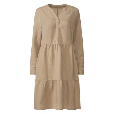 پیراهن یقه هفت زنانه اسمارا مدل Linen8456511