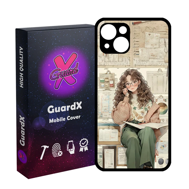 کاور گارد ایکس طرح دخترانه مدل Glass10718 مناسب برای گوشی موبایل اپل iPhone 13
