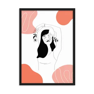 Minimal Wall Art Girl Design Code 2712