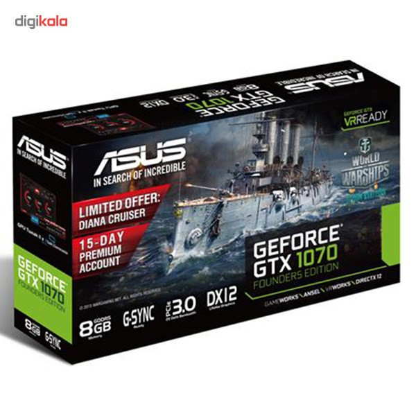 کارت گرافیک ایسوس مدل GTX1070-8G