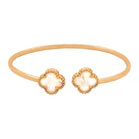 بنگل طلا 18 عیار زنانه الی گالری مدل ونکلیف و صدف