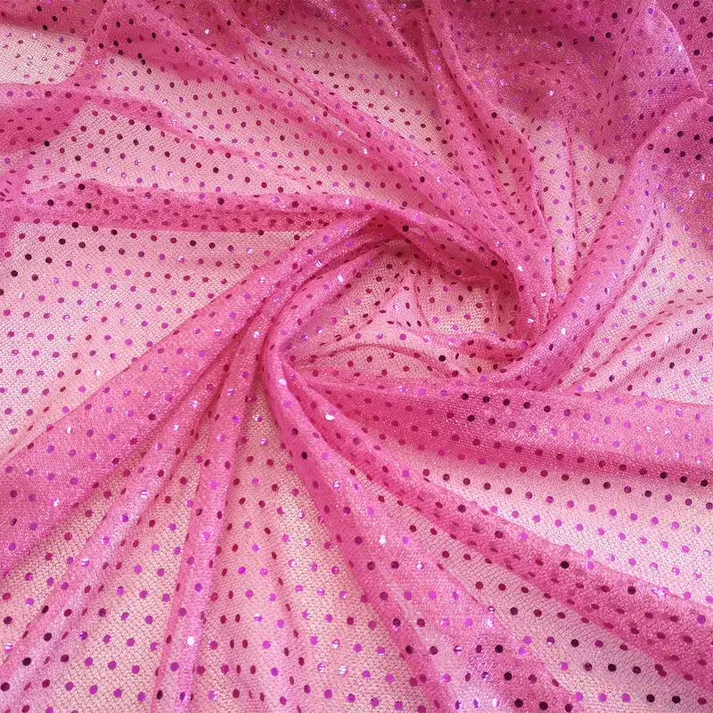 پارچه لباس مدل تور پولک دار