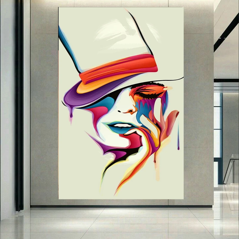 پوستر طرح نقاشی چهره مدل مینیمال کد AR17880