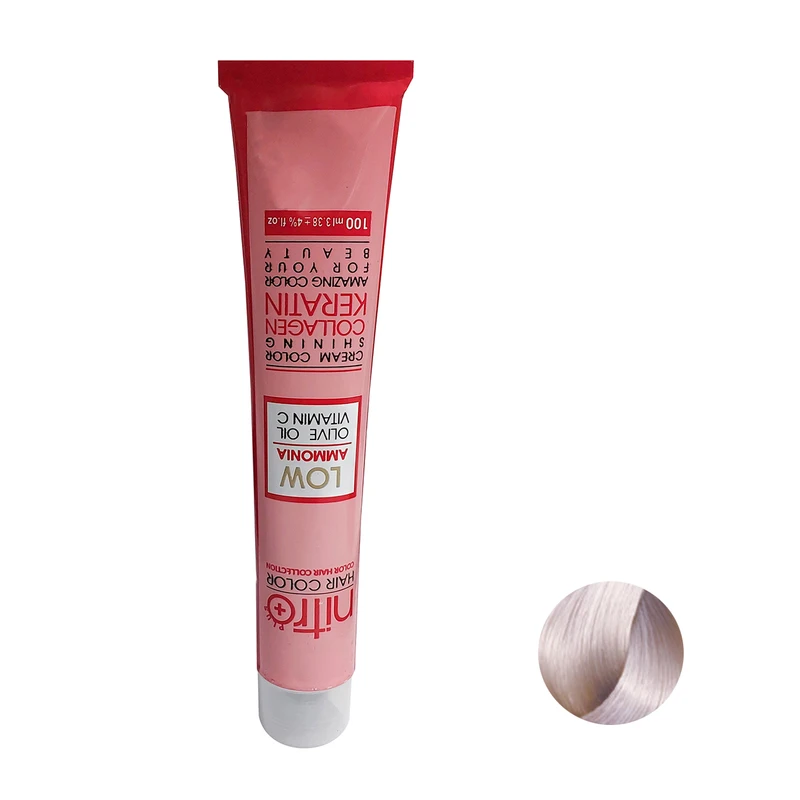   رنگ مو نیترو پلاس مدل Keratine شماره 901 حجم 100 میلی لیتر رنگ سوپر پلاتینه دودی