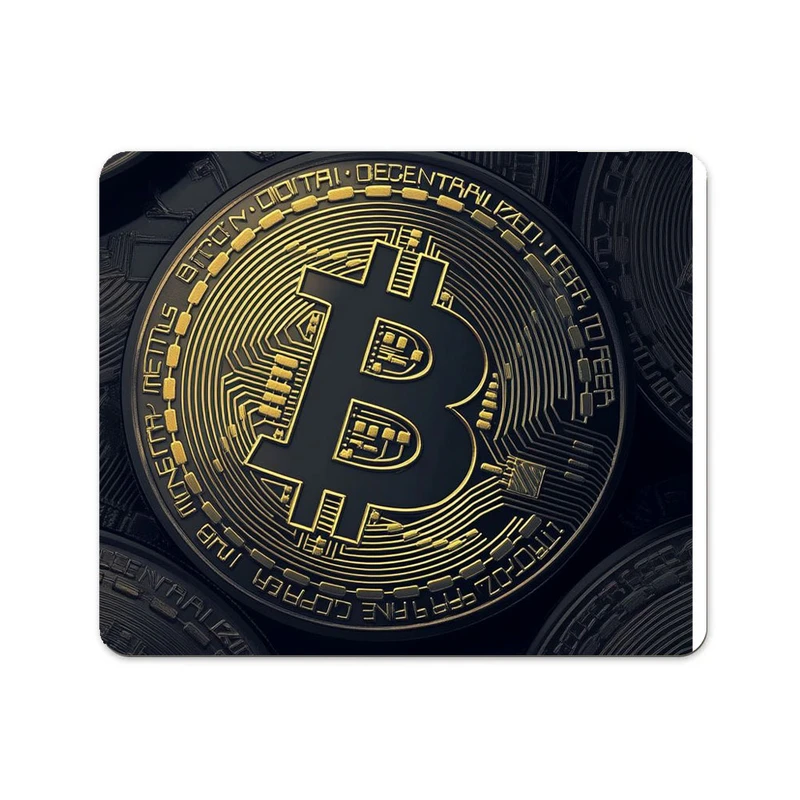 ماوس پد پاد آفرین طرح ارز دیجیتال کریپتو بیت کوین کد 120 سایز 19*24 سانتی متر