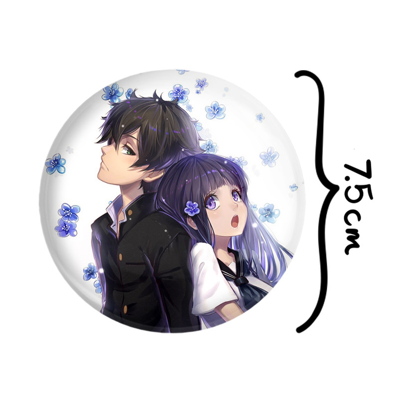 آینه جیبی خندالو مدل چیتاندا و اورکی انیمه هیوکا Hyouka  کد 17115