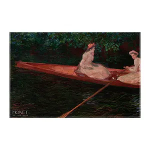 کاغذ کادو ترمه طراحان ایده مدل قایقرانی در رود اپت از مونه کد art0208 سایز 57x37 سانتی متر