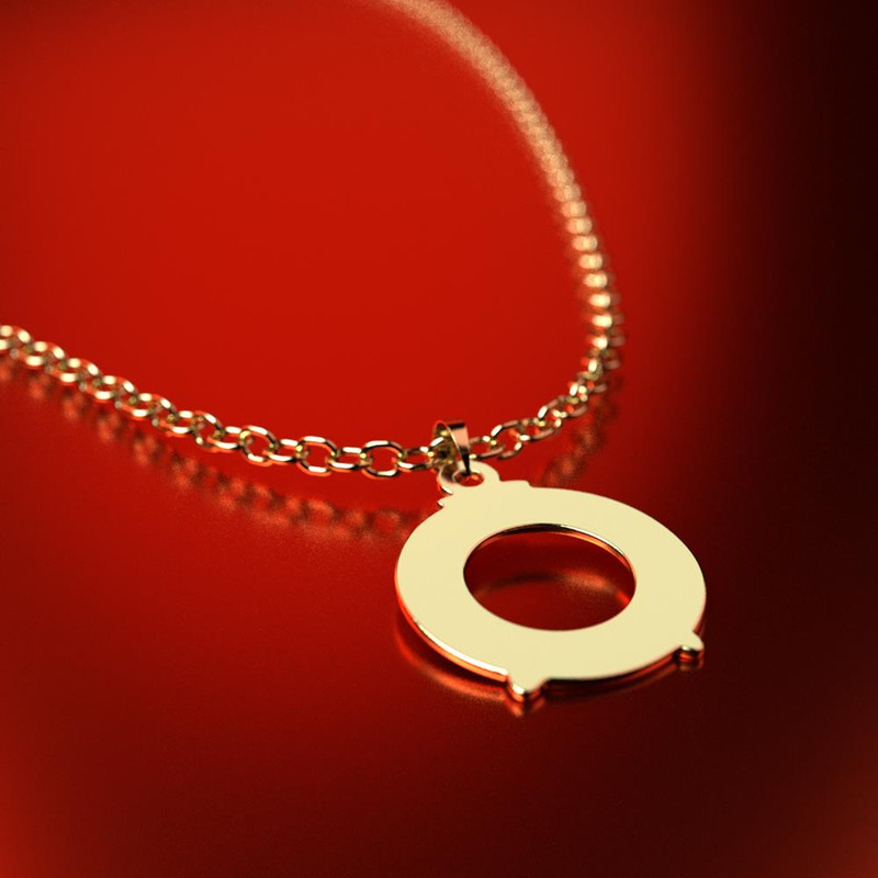 آویز گردنبند طلا 18 عیار زنانه مدوپد مدل دایره تو خالی کد PA1-12625