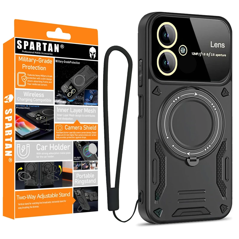 کاور اسپارتان مدل Hybrid Armor Strap مناسب برای گوشی موبایل موتورولا Moto G14 به همراه بند