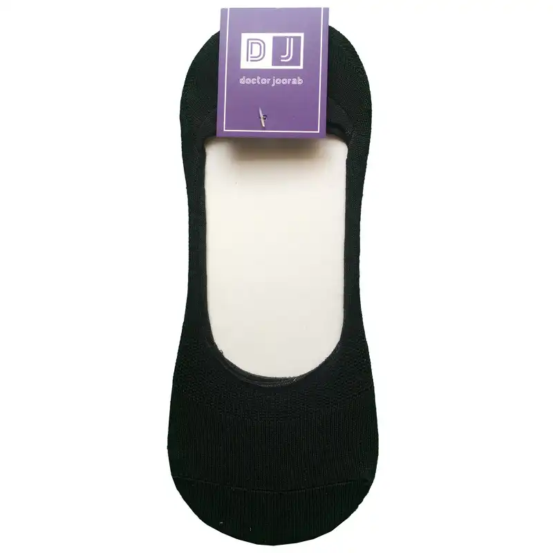 جوراب کالج زنانه مدل روباز پشت ژله ای رنگ مشکی بسته 3 عددی