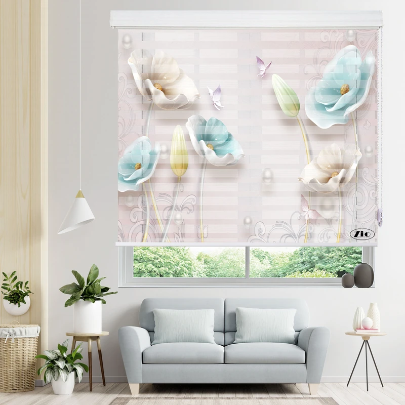 پرده زبرا زیو مدل 3D-1057 سایز 150x150 سانتی متر