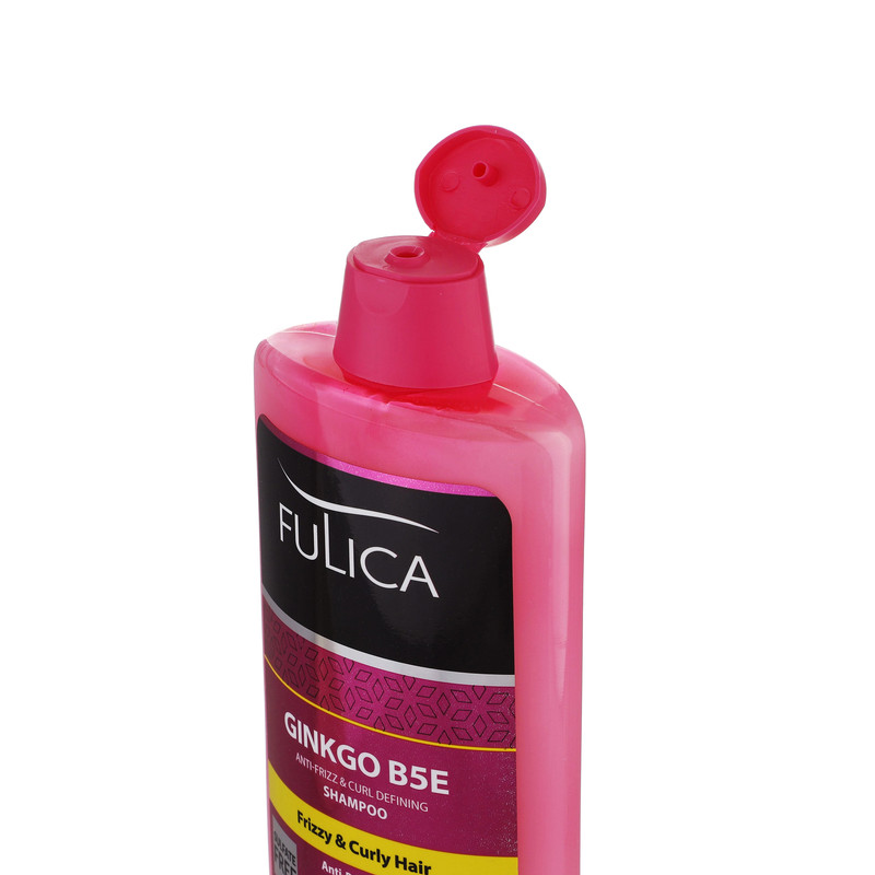 شامپو مو فولیکا مدل GINKGO B5E مخصوص موهای شکننده و مجعد حجم 400 میلی‌لیتر