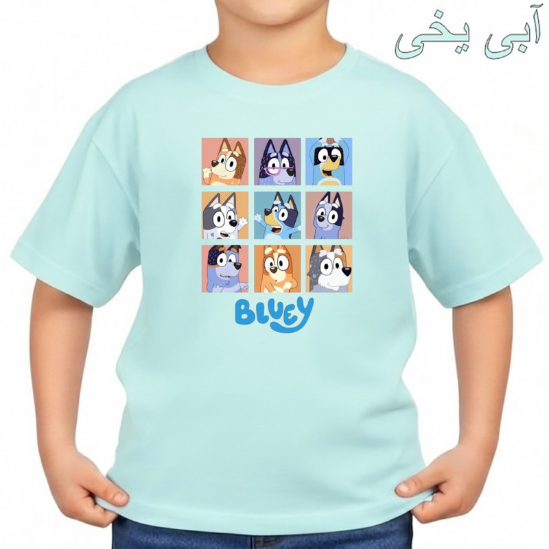 تی‌شرت آستین کوتاه بچگانه مدل داستان کد بلویی v1 