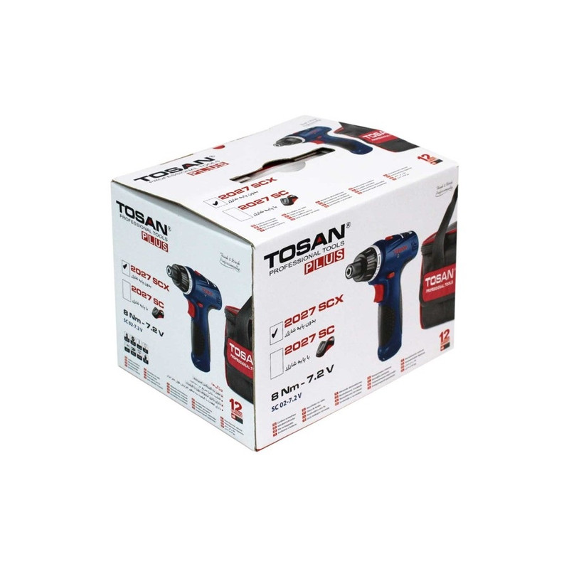 پیچ گوشتی شارژی توسن مدل 2027SCX