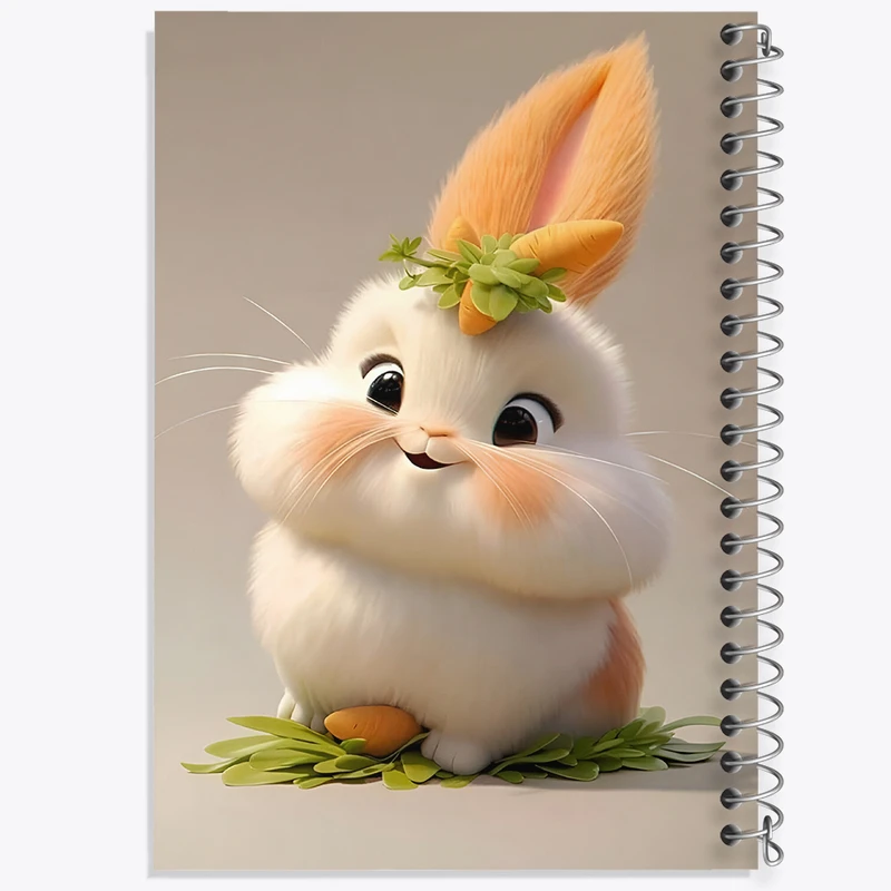 دفتر مشق 50 برگ خندالو طرح خرگوش بامزه کد F5745