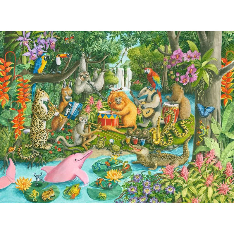 پازل 100 تکه راونزبرگر مدل Rainforest River Band کد 13367