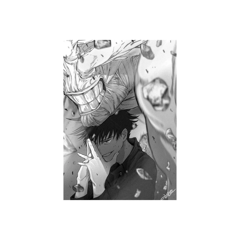 استیکر لپ تاپ و موبایل مدل انیمه طرح جوجوتسو کایسن مگومی فوشیگورو Jujutsu Kaisen Megumi Fushiguro کد 2262