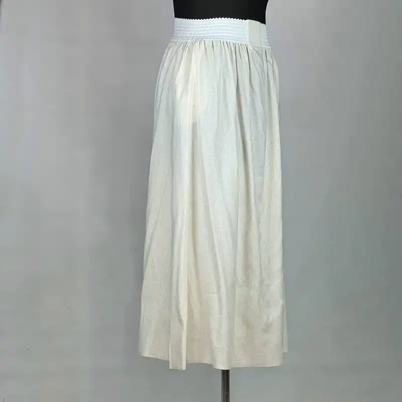 دامن کلوش زنانه مدل لینن کد AK1290 رنگ کرم