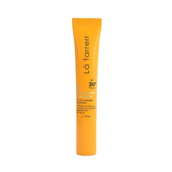 کرم ضد آفتاب دورچشم بدون رنگ لافارر، 30 SPF، مدل مینرال، مناسب انواع پوست و حجم 15 میلی‌لیتر، محافظت کننده در برابر اشعه UVA و UVB، ضد حساسیت و التهاب، بدون چربی، ضد آب، +++PA، ضد چروک، تعدیل کننده هاله تیره دور چشم، مغذی، رطوبت‌رسان، با ماندگاری 2 ساعته
