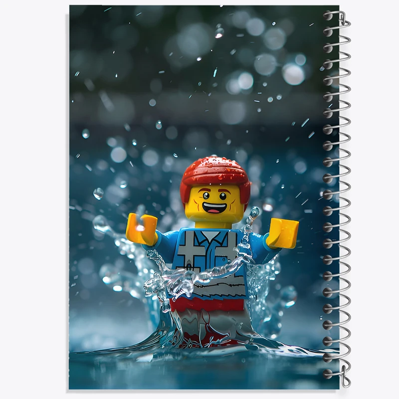 دفتر ژورنال نویسی 50 برگ خندالو مدل نقطه ای طرح لگو (Lego) کد F6538