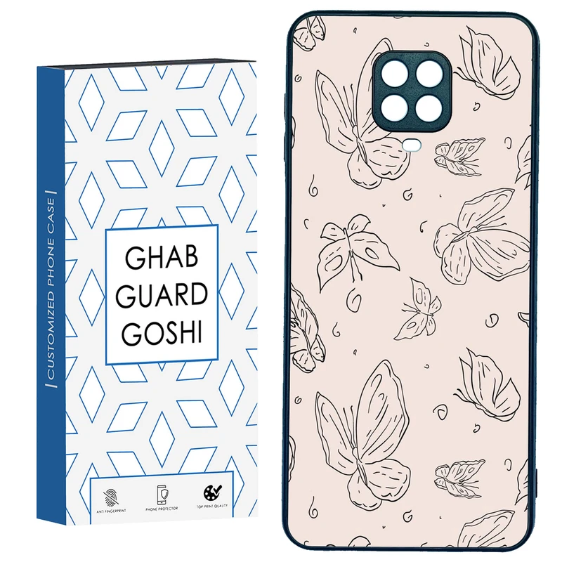 کاور قاب گارد گوشی طرح پروانه کد TPU-238 مناسب برای گوشی موبایل شیائومی Redmi Note 9 pro / Note 9s
