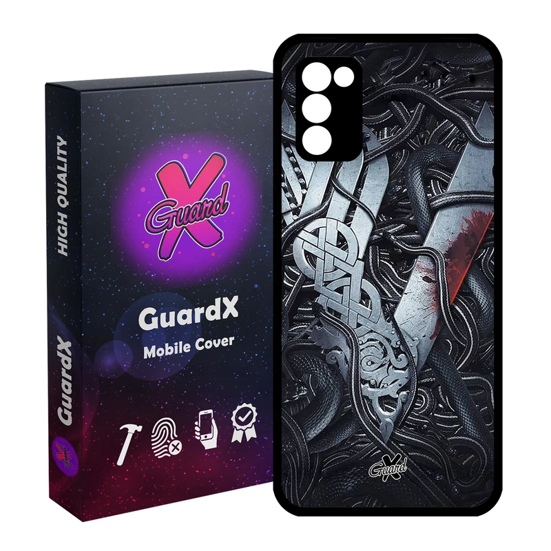 کاور گارد ایکس طرح Vikings مدل Glass10221 مناسب برای گوشی موبایل سامسونگ Galaxy A02s / M02s