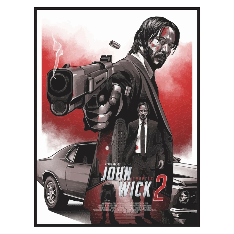 برچسب لپ تاپ پویا مارکت طرح جان ویک کد 2597