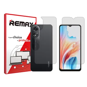 Remax Resistant model transparent screen protector suitable for the Oppo A38 mobile phone along with the back of the phone protector