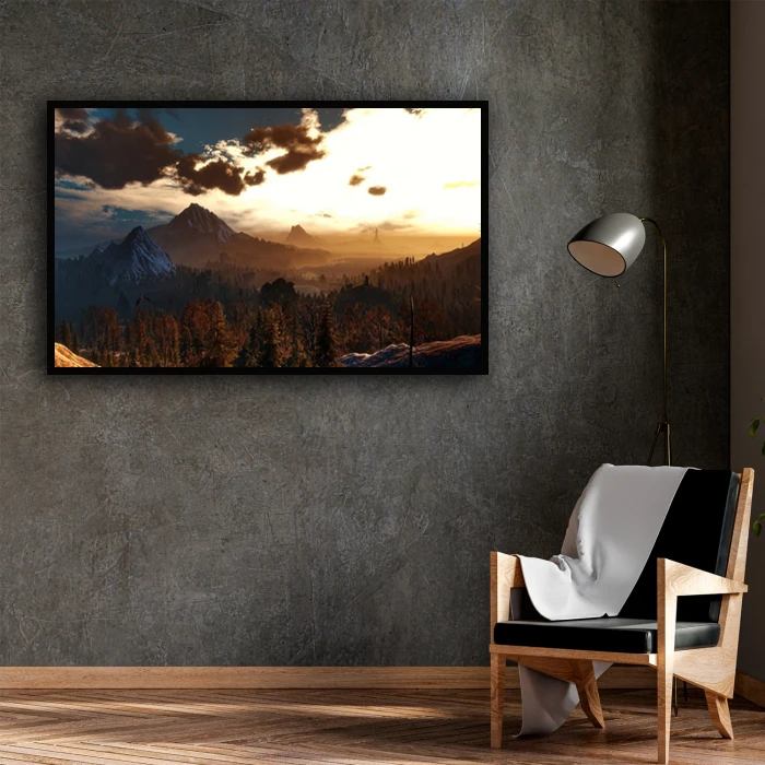 تابلو نوری بکلیت طرح منظره طبیعت پاییزی مدل B-D1584