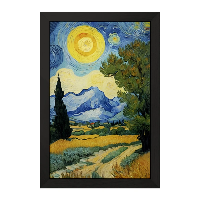 تابلو خندالو مدل نقاشی های ونسان ونگوگ کد F5102