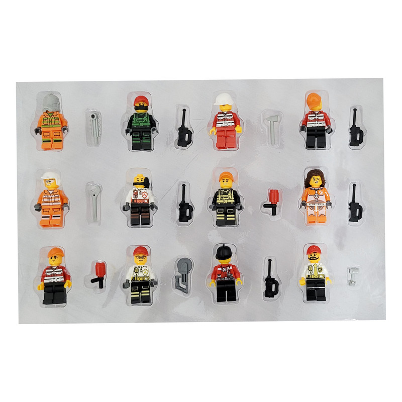 ساختنی مدل ادمک مینی فیگور اتشنشانی کد 8998 مجموعه 12 عددی