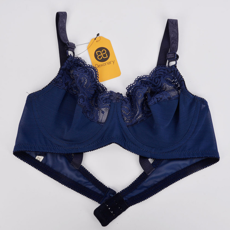 سوتین زنانه دکسونری مدل 340018214 گیپور رنگ سرمه ای