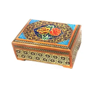 جعبه خاتم لوح هنر مدل گلدار کد 723 سایز 5×12×12