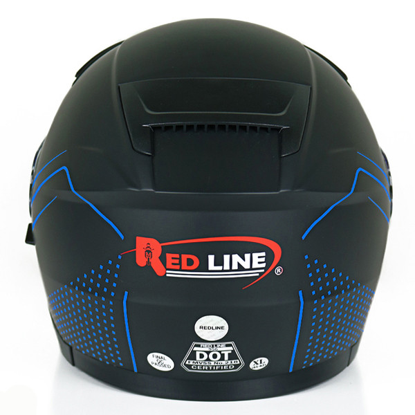 کلاه کاسکت ردلاین مدل بدون فک عینکدار کد 956-MATT-BLU