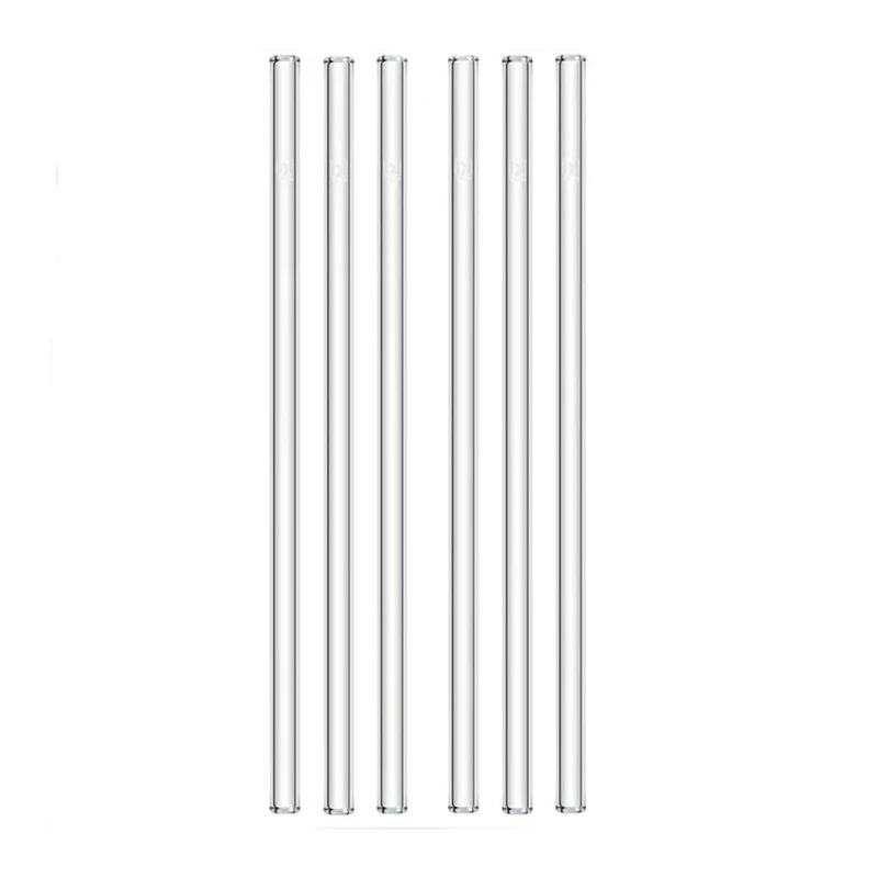 نی نوشیدنی مدل شیشه ای سایز 1مجموعه 6 عددی