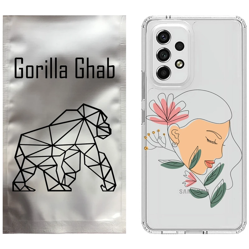 کاور گوریلا قاب مدل CLG کد 53 طرح صورت زن مناسب برای گوشی موبایل سامسونگ Galaxy A13 4G