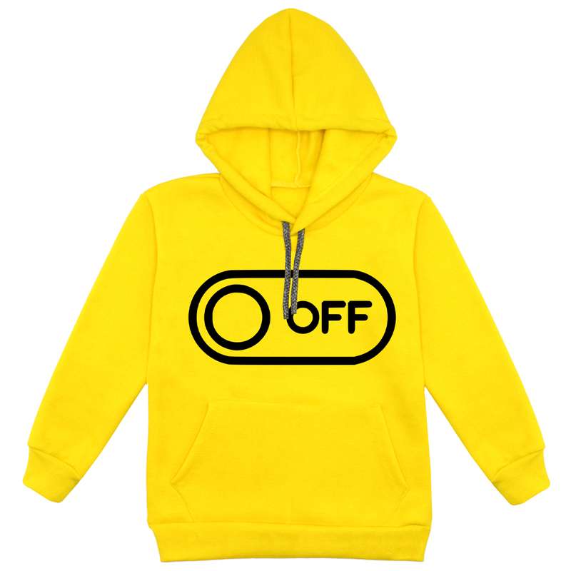 هودی پسرانه مدل F88 OFF رنگ زرد